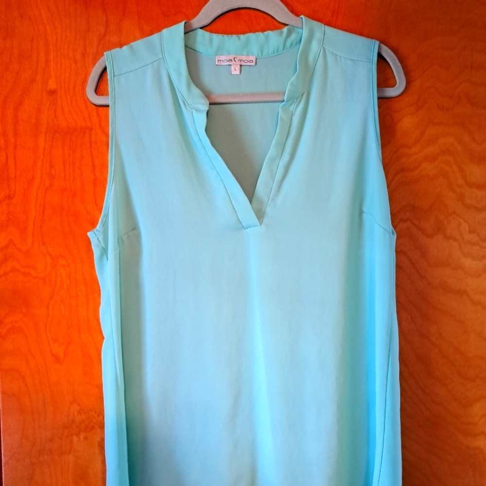 Moa Moa Tunic - High Low Flowy Sleeveless Lightweight - Size Large, fits like XL